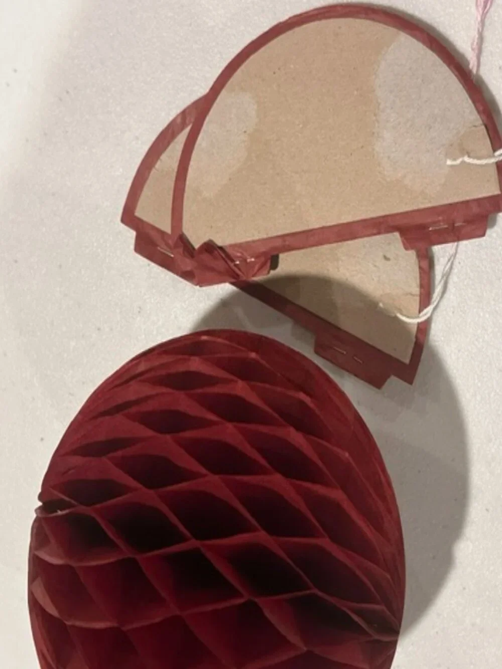 Gently Used THREE (3) Rust Paper Honeycomb Ball 5